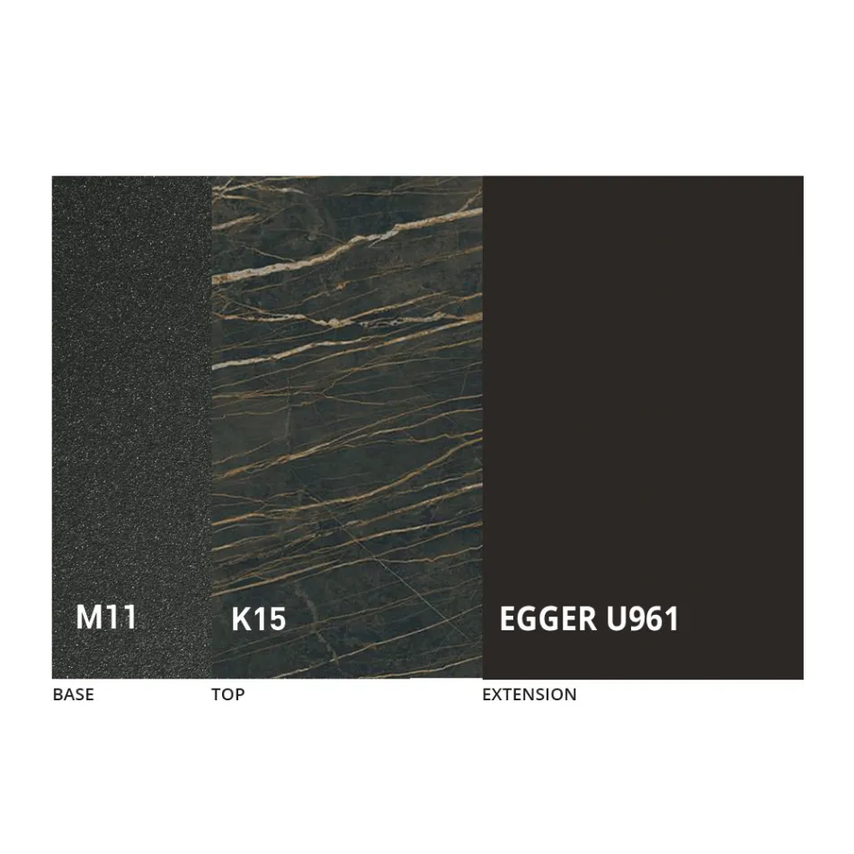 Mesa de Comedor Redonda Extensible a 270 cm en Cerámica Made in Italy - Muschio Viadurini