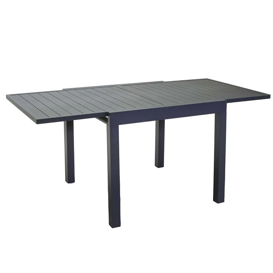 Mesa cuadrada extensible hasta 180 cm de aluminio - Marcador Viadurini