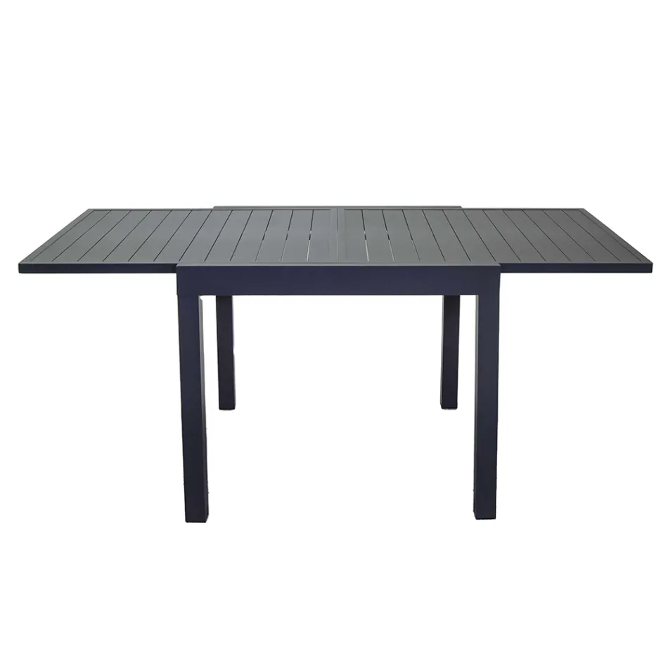 Mesa cuadrada extensible hasta 180 cm de aluminio - Marcador Viadurini