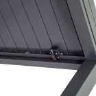 Mesa cuadrada extensible hasta 180 cm de aluminio - Marcador Viadurini