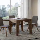 Mesa Cuadrada Extensible hasta 246 cm en Madera Made in Italy - Flor Viadurini