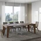 Mesa Cuadrada Extensible hasta 246 cm en Madera Made in Italy - Flor Viadurini