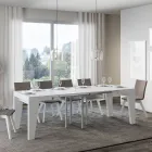 Mesa Cuadrada Extensible hasta 246 cm en Madera Made in Italy - Flor Viadurini