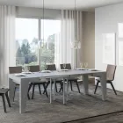Mesa Cuadrada Extensible hasta 246 cm en Madera Made in Italy - Flor Viadurini