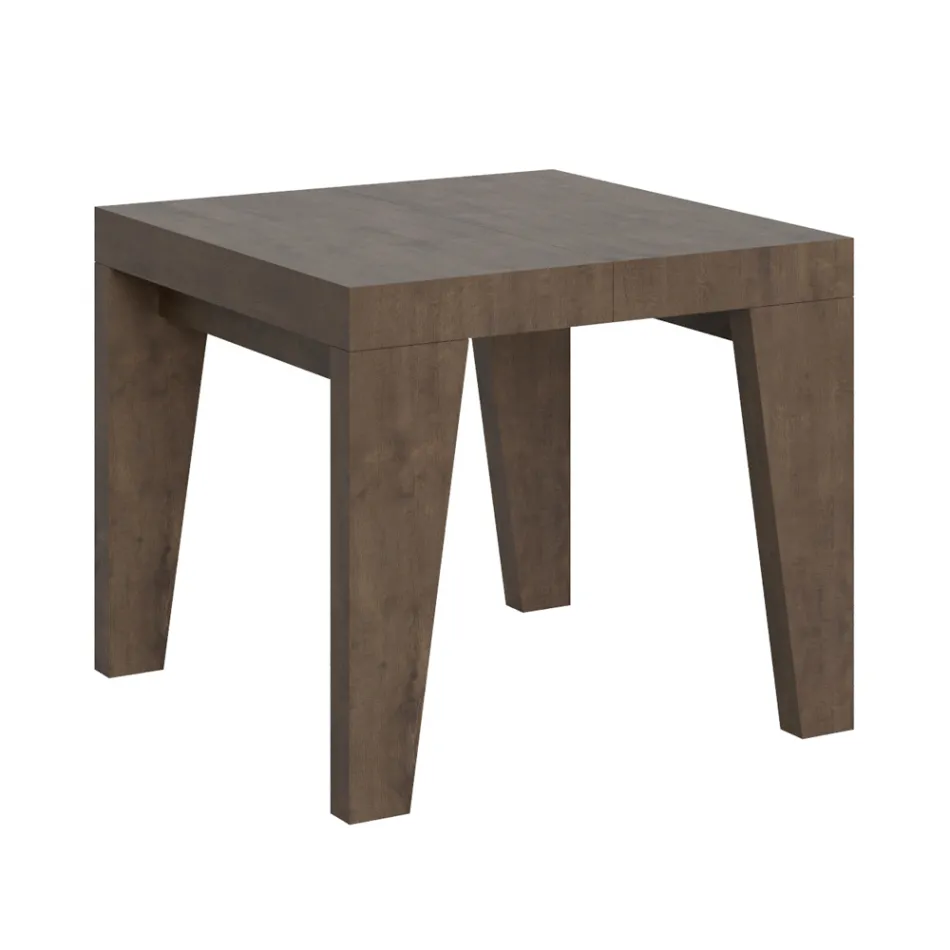 Mesa Cuadrada Extensible hasta 246 cm en Madera Made in Italy - Flor Viadurini