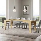 Mesa Cuadrada Extensible hasta 440 cm en Madera Made in Italy - Flor Viadurini