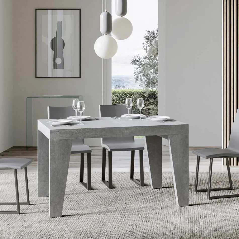Mesa Cuadrada Extensible hasta 440 cm en Madera Made in Italy - Flor Viadurini