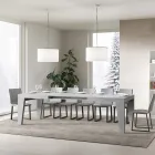 Mesa Cuadrada Extensible hasta 440 cm en Madera Made in Italy - Flor Viadurini