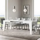 Mesa Cuadrada Extensible hasta 440 cm en Madera Made in Italy - Flor Viadurini