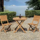 Mesa de exterior cuadrada de madera de acacia - Sunset Viadurini