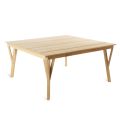 Mesa de jardín cuadrada en madera de teca Made in Italy - Oracle
