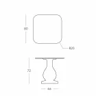 Mesa de comedor cuadrada, sobre de HPL - Siglo XIX por Slide Viadurini