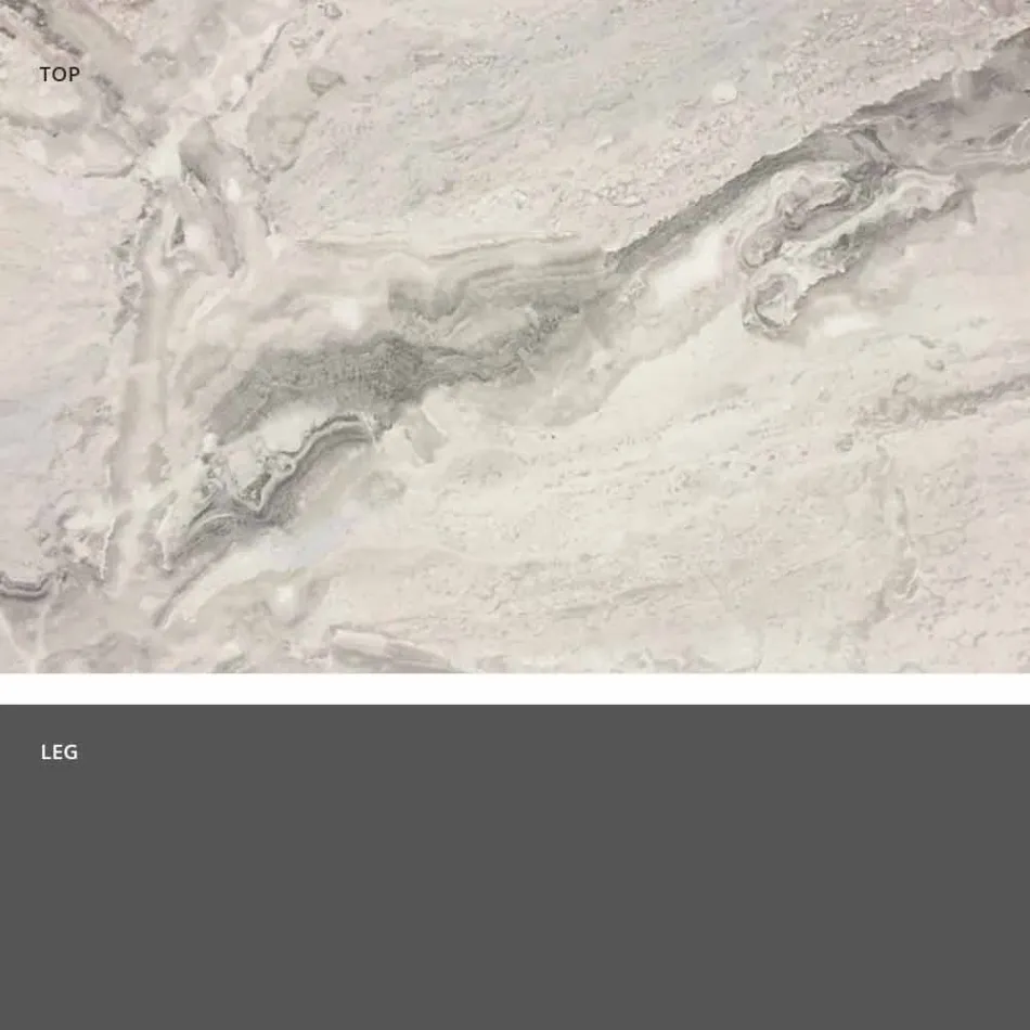 Mesa de comedor cuadrada, sobre de HPL - Siglo XIX por Slide Viadurini