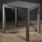 Mesa de jardín cuadrada fija de aluminio - Marcador Viadurini