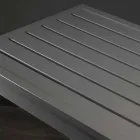 Mesa de jardín cuadrada fija de aluminio - Marcador Viadurini