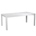Mesa rectangular extensible hasta 240 cm para exterior en aluminio - Hoja Viadurini