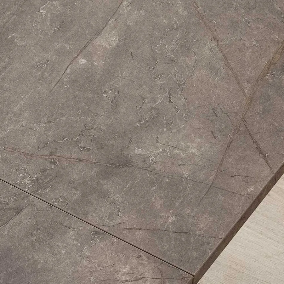 Mesa Rectangular Extensible a 240 o 280 cm en HPL y Metal - Presente Viadurini