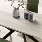 Mesa Rectangular Extensible a 260 o 300 cm en HPL y Metal - Charmy Viadurini