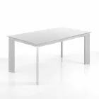 Mesa extensible hasta 220 cm mate de Jordy blanco Viadurini