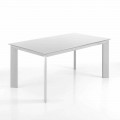 Mesa rectangular extensible hasta 220 cm blanca opaca Jordy