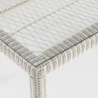 Mesa de exterior rectangular en polirratán y vidrio - Gigi Viadurini