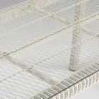 Mesa de exterior rectangular en polirratán y vidrio - Gigi Viadurini