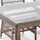 Mesa de Jardín Rectangular con 2 Sillones y 4 Sillas – Gigi Viadurini