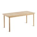 Mesa de jardín rectangular en madera de teca Made in Italy - Liberato