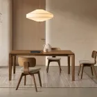 Mesa rectangular para ocho personas en MDF y madera ecológica, varios acabados - Enea Viadurini