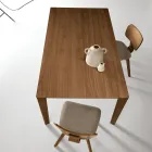Mesa rectangular para ocho personas en MDF y madera ecológica, varios acabados - Enea Viadurini