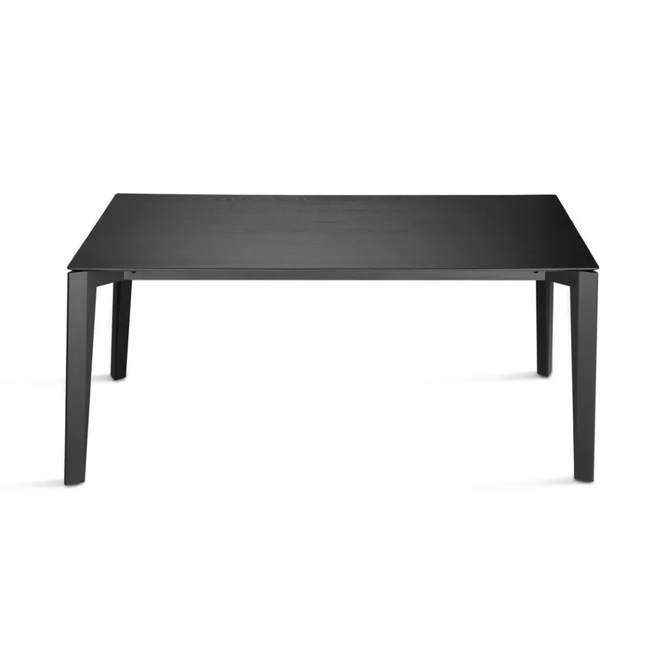 Mesa rectangular para ocho personas en MDF y madera ecológica, varios acabados - Enea Viadurini