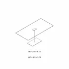 Mesa rectangular moderna en vidrio ahumado o extraligero Made in Italy - Dolce Viadurini