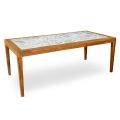 Mesa rectangular de madera de acacia y tapa de cerámica - Técnica