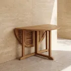 Mesa de jardín plegable en teca - Yggdrasil Viadurini