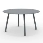 Mesa redonda de aluminio para exterior de 130 cm en diferentes acabados - Resplendent Viadurini