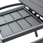 Mesa redonda extensible de aluminio antracita (170 cm) - Rivara Viadurini