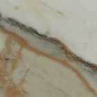 Mesa redonda de cerámica para exterior Calacatta Hermitage Made in Italy - Pegaso Viadurini