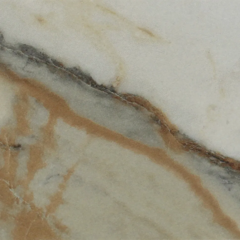 Mesa redonda de cerámica para exterior Calacatta Hermitage Made in Italy - Pegaso Viadurini