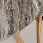 Mesa redonda de exterior en cerámica Orobico Luxe Made in Italy - Pegaso Viadurini