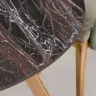 Mesa redonda de exterior de cerámica roja Domus Made in Italy - Pegaso Viadurini