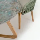 Mesa redonda de cerámica para exterior Santos Made in Italy - Pegaso Viadurini