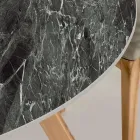 Mesa redonda de exterior de cerámica verde Francia Made in Italy - Pegaso Viadurini