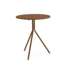 Mesa de jardín redonda de acero galvanizado Made in Italy - Ralph Viadurini