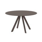 Mesa de jardín redonda en acero galvanizado Made in Italy - Brienne Viadurini