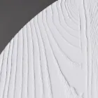 Mesa de comedor redonda de contrachapado chapado en fresno - Libra Viadurini