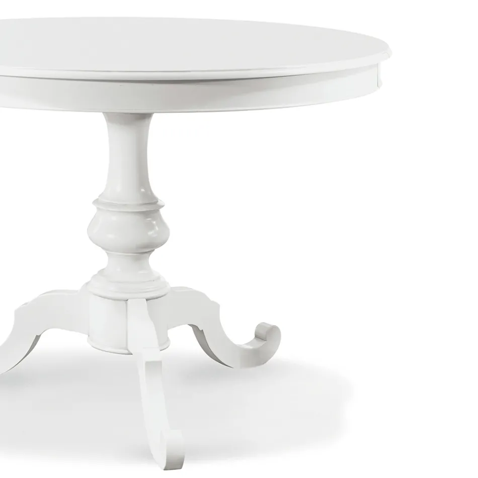 Mesa de salón redonda extensible en madera Made in Italy - Vittoria Viadurini