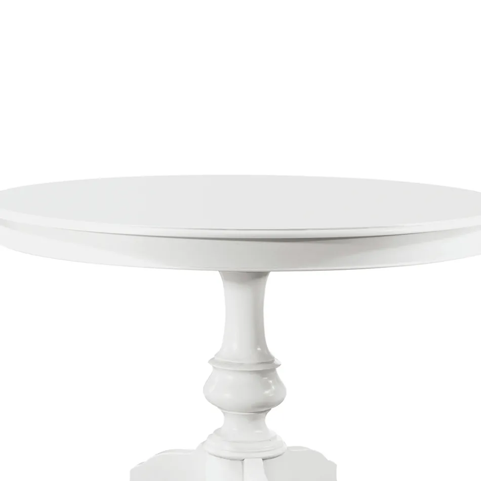 Mesa de salón redonda extensible en madera Made in Italy - Vittoria Viadurini