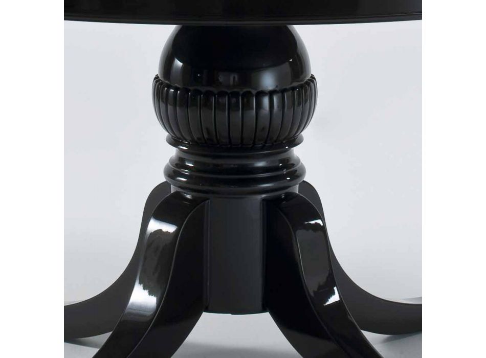 Mesa redonda de diseño clásico en caoba pulida, diámetro 150 cm, Akim Viadurini
