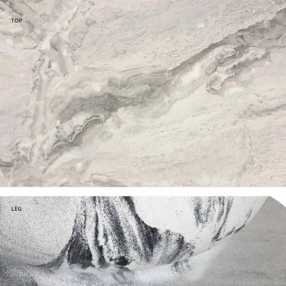 Mesa redonda de diseño clásico, Ø140 y tapa de HPL - Siglo XIX por Slide Viadurini