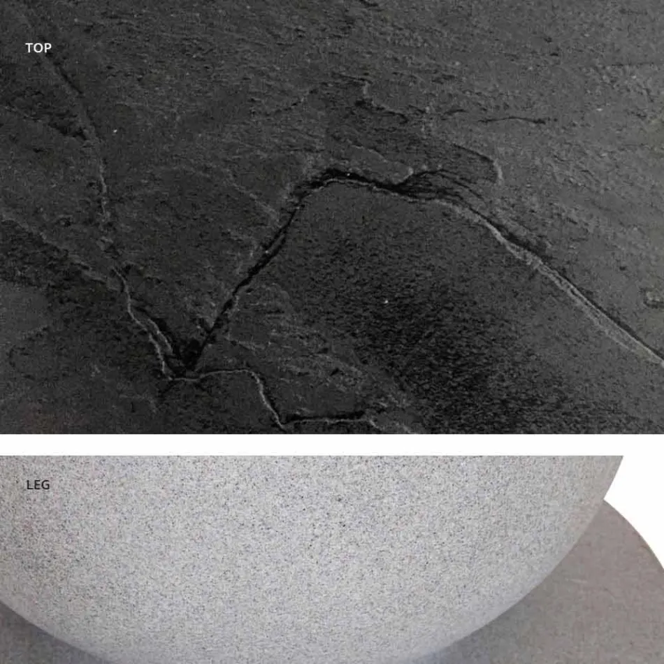 Mesa redonda de diseño clásico, Ø140 y tapa de HPL - Siglo XIX por Slide Viadurini
